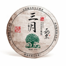 2017, Мэнсун. Весенний отборный чай, 357 г/блин, шэн, ч/ф Фуюань Чан